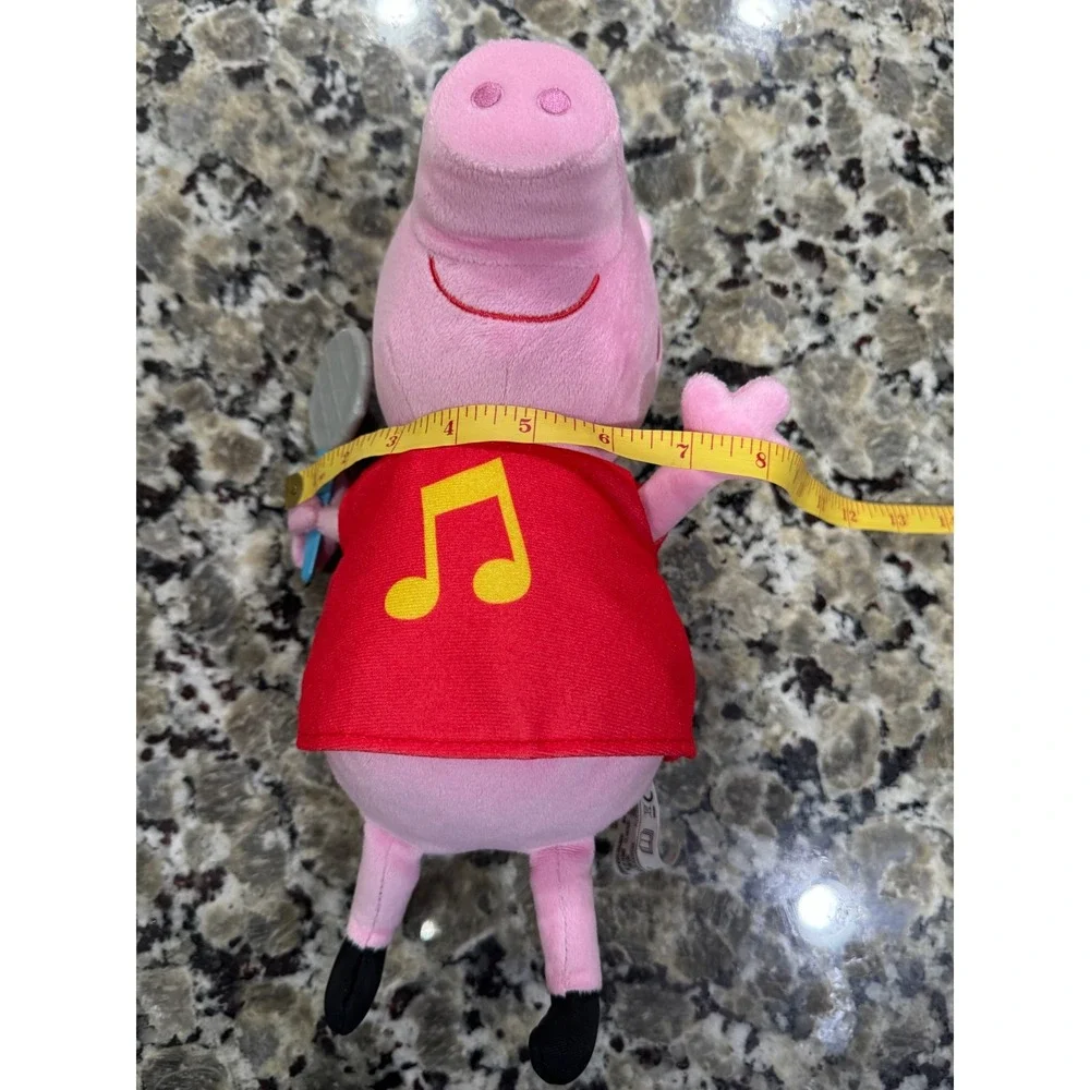 Peppa Pig Singing Plush Stuffed Animal Red Music Note Dress Microphone 13 Inch
